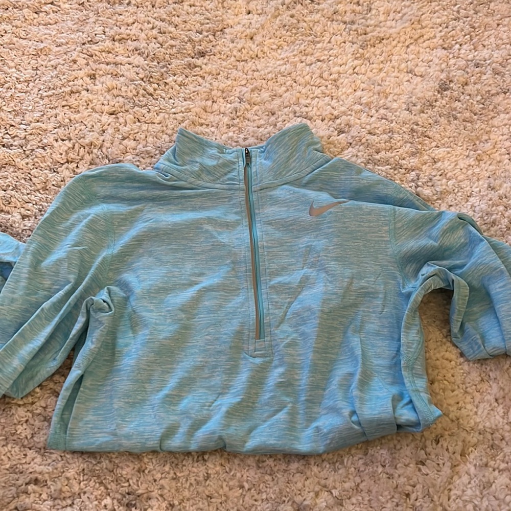 dry fit light blue nike zip up size XS